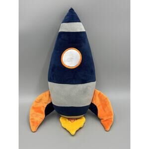 Huntington Home Space Rocket Ship Shaped Plush 15” Stuffed Pillow Toy
